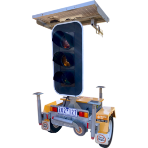 Orange Hire Portable Traffic Lights Solar Powered