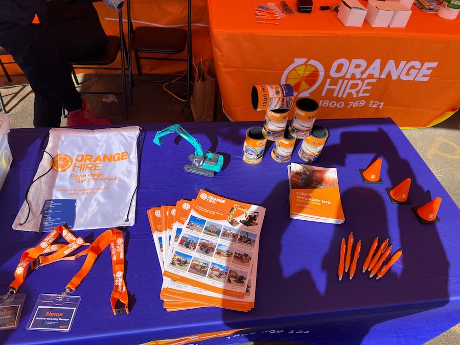 orange hire expo stand